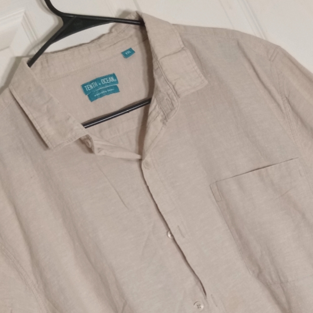 Women's linen short sleeve shirt TENTH&OCEAN washable